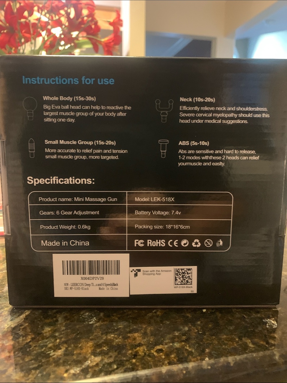 NEVER USED! Mini Massage Gun - Black - Picture 2 of 3